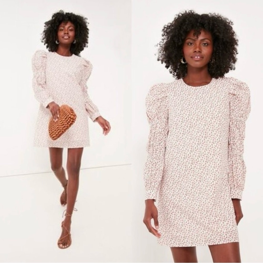 Hyacinth House NEW Textured Floral Puff Sleeve Clemons Floral Mini Dress Size M